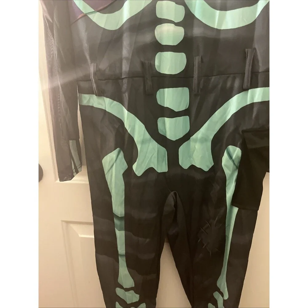 Fortnite Skull Trooper Kid 1-Piece Halloween Costume Jumpsuit Pick Your Size